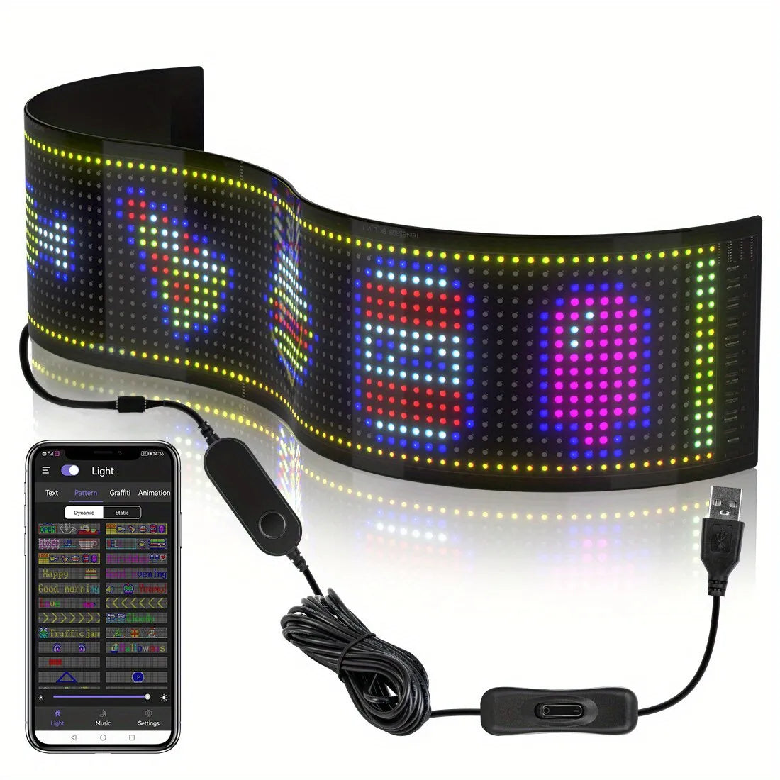 GlowRider™ - Panel de visualización LED para automóviles