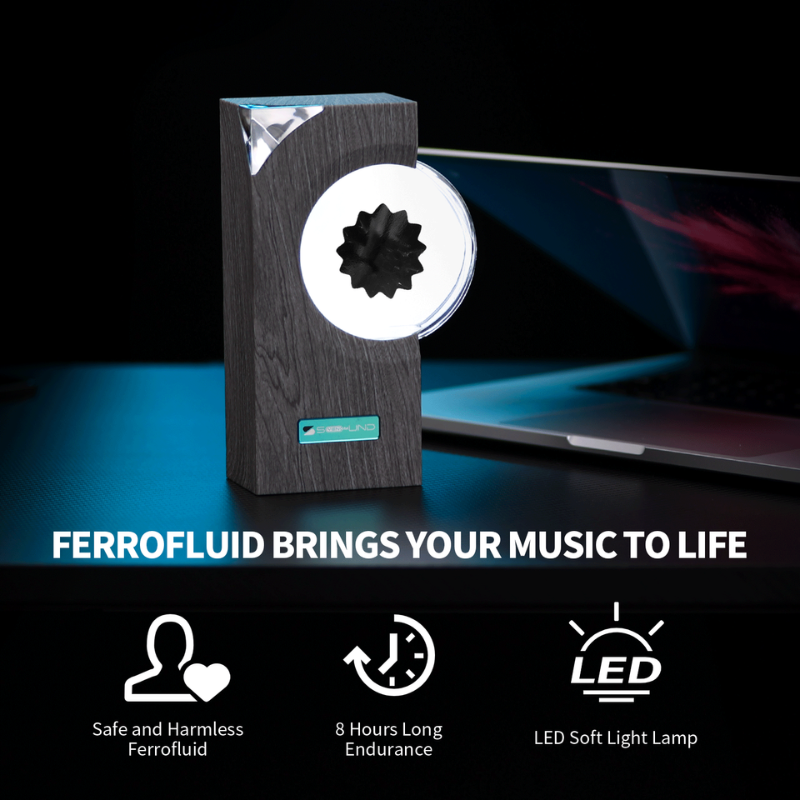 Visualizador de sonido de ferrofluidos