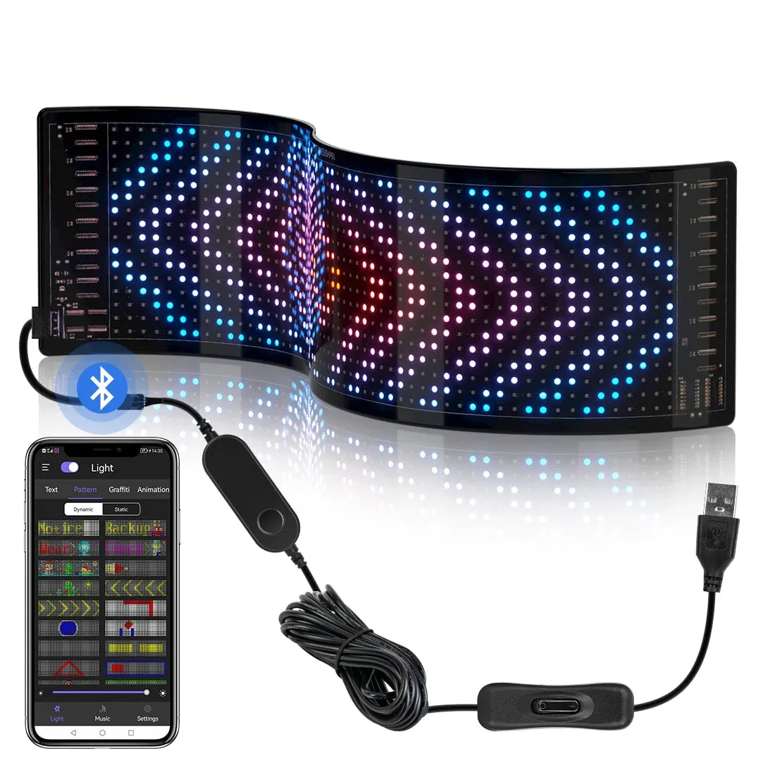 GlowRider™ - Panel de visualización LED para automóviles