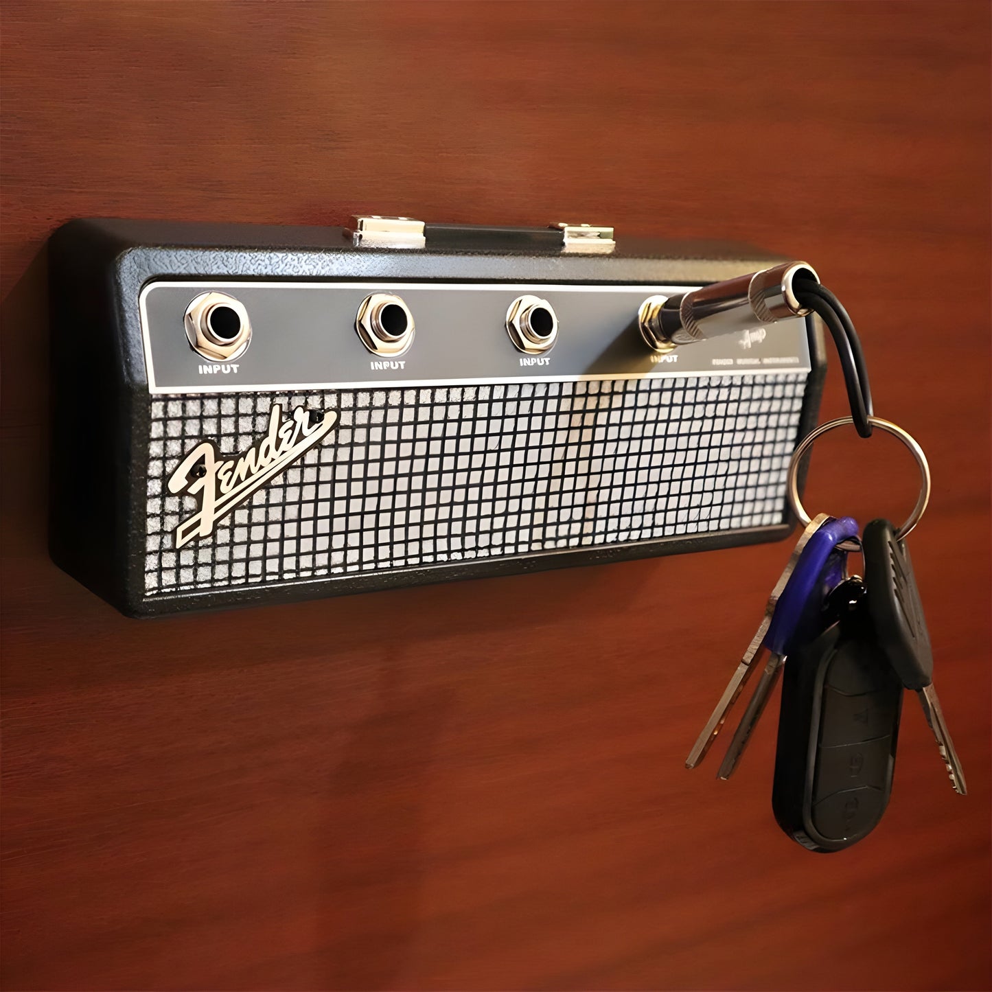 Wall mounting guitar amp key holder