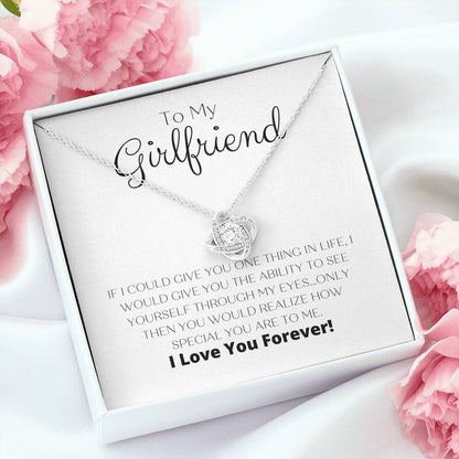 To My Girlfriend Love Knot Necklace